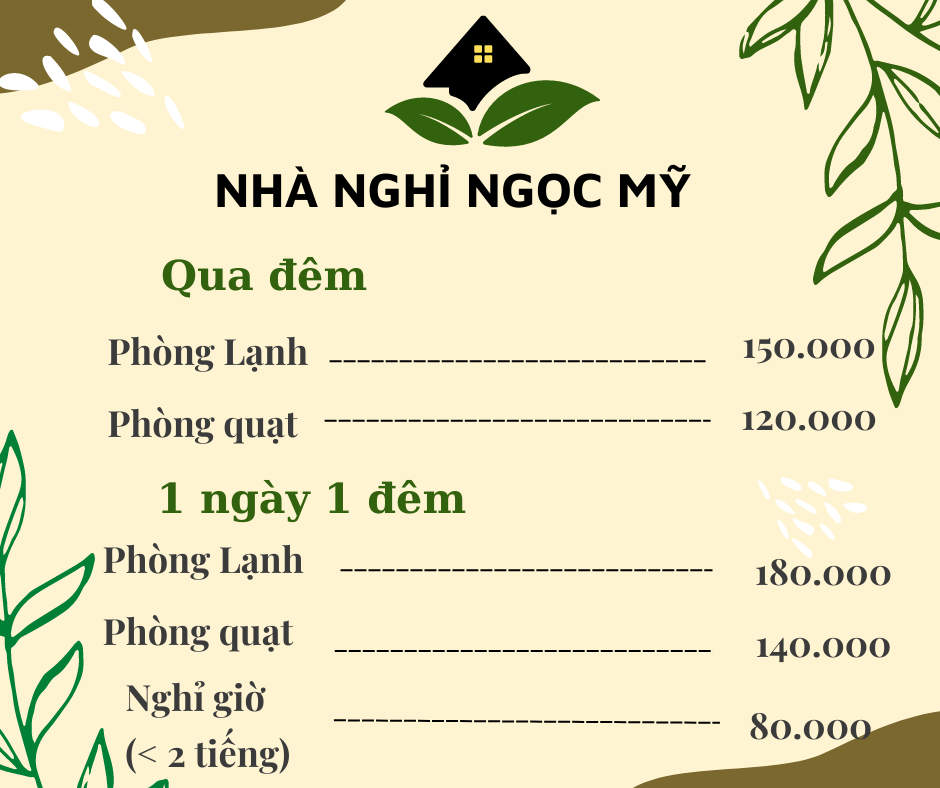 Nhà Nghỉ Ngọc Mỹ bên hông BV Đa Khoa TW Cần Thơ