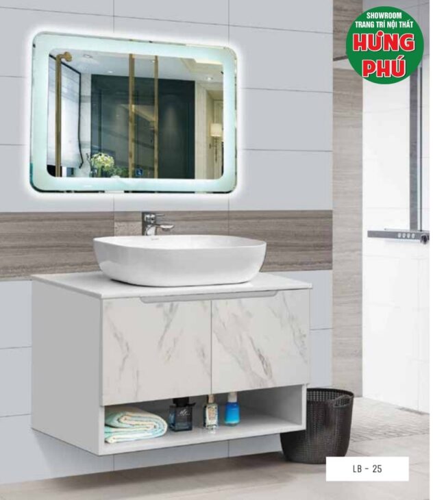 Lavabo tủ kèm đèn led cao cấp