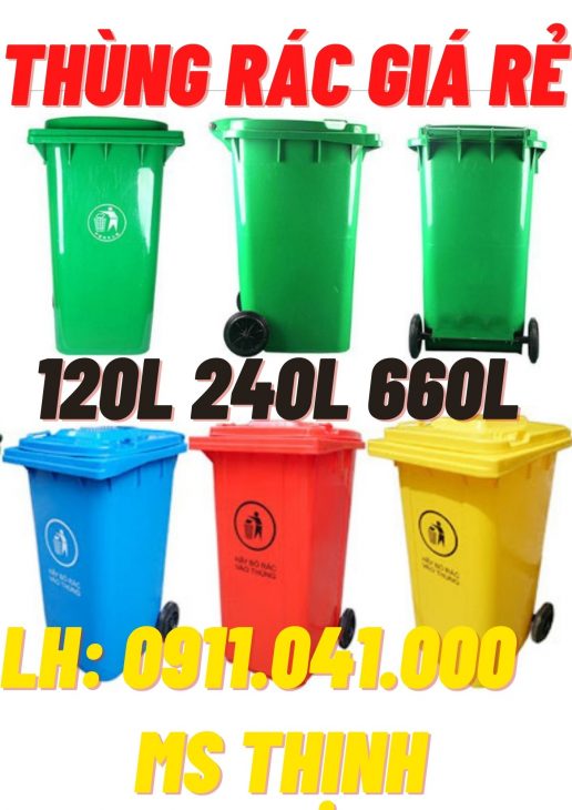 Chuyên cung cấp thùng rác giá rẻ 120lit, 240lit, 660lit 0911041000 Chuyên cung cấp thùng rác giá rẻ 120lit, 240lit, 660lit 0911041000