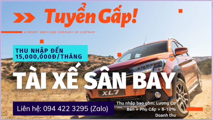 Tuyển 50 Lái Xe Phục Vụ Đưa Rước Khách Sân Bay Tuyển 50 Lái Xe Phục Vụ Đưa Rước Khách Sân Bay