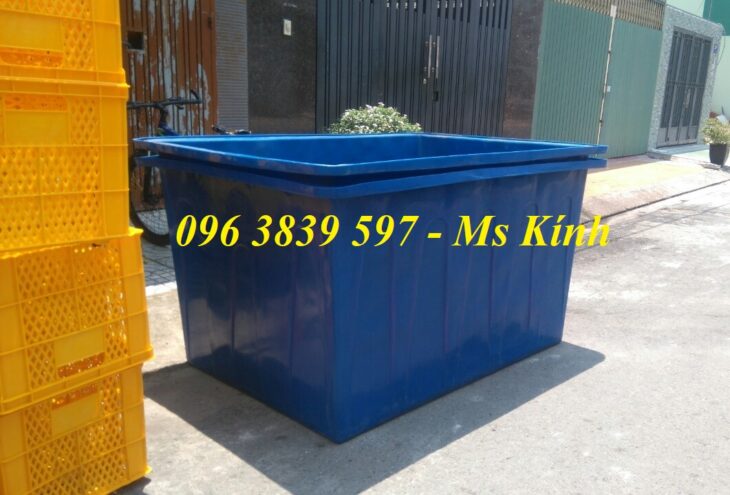 Bán thùng nhựa chữ nhật 2000 lít, thùng nhựa nuôi cá koi – 096 3839 597 Ms Kính