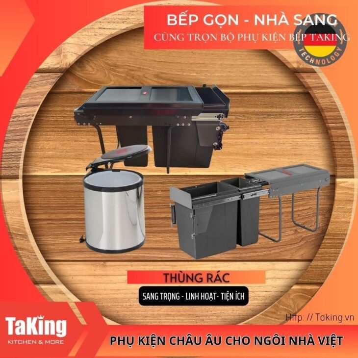 Thùng rác đôi 2 ngăn tiện lơi TaKing