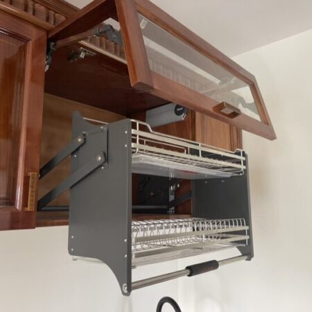 Kệ bát đĩa nâng hạ TaKing, cao cấp, hiện đại, bề mặt điện hóa