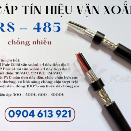 Cáp tín hiệu RS485 vặn xoắn chống nhiễu 1 pair 24AWG Đà Nẵng