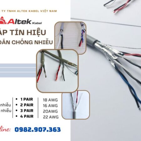 Cáp tín hiệu vặn xoắn chống nhiễu phân phối toàn quốc, giá cạnh tranh