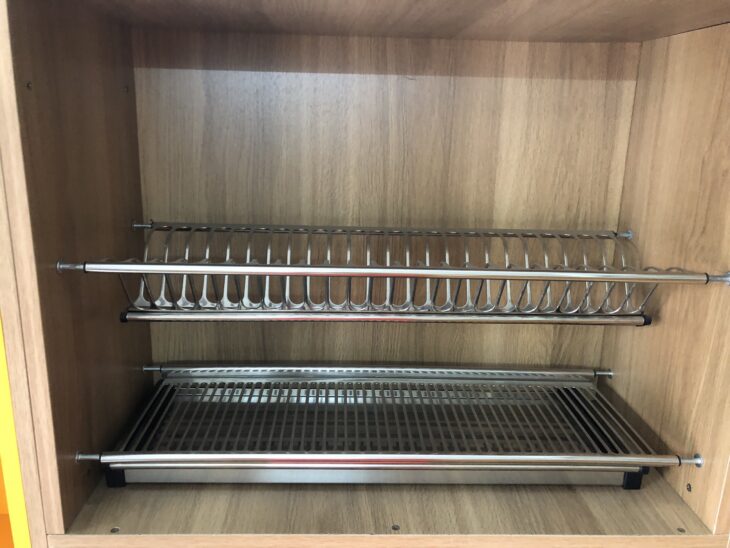 Kệ bát đĩa cố định chữ V 2 tầng hiện đại TaKing, tinh tế