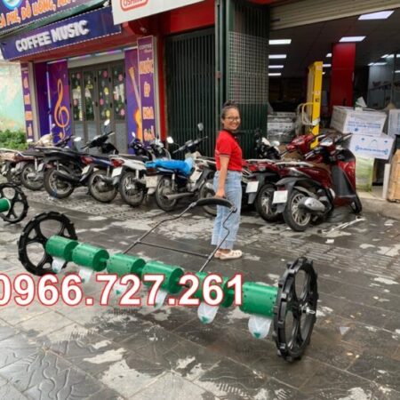 Máy gieo sạ lúa kéo tay 6 trống thẳng hàng