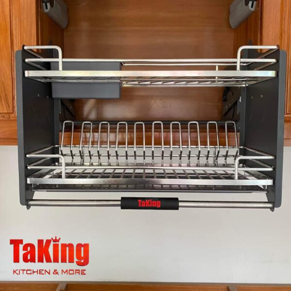 Kệ bát đĩa nâng hạ OVAL TaKing độc đáo, cao cấp