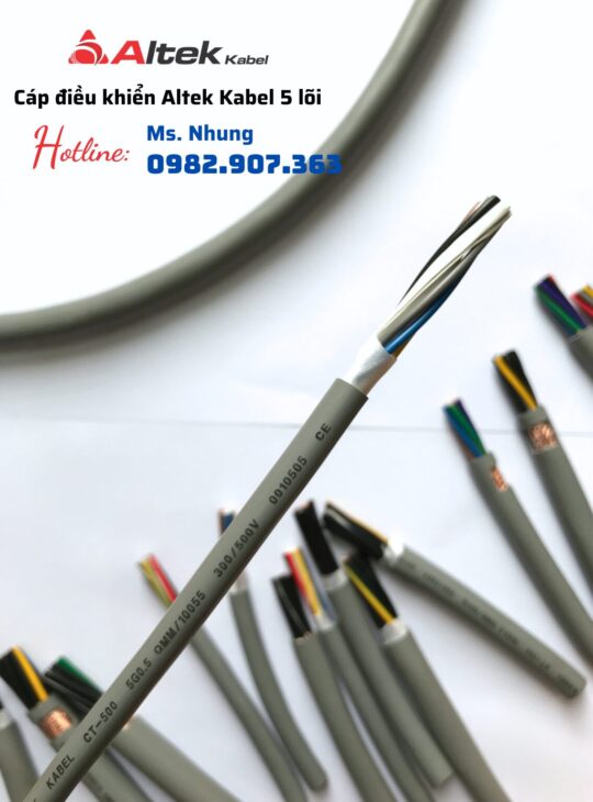 Cáp điều khiển 5 lõi truyền tín hiệu Altek Kabel