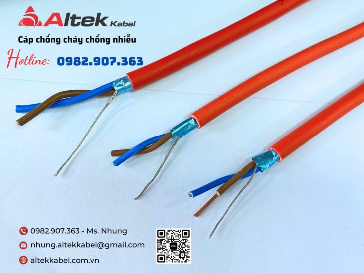 Cáp chống cháy chống nhiễu Altek Kabel vỏ đỏ LSZH