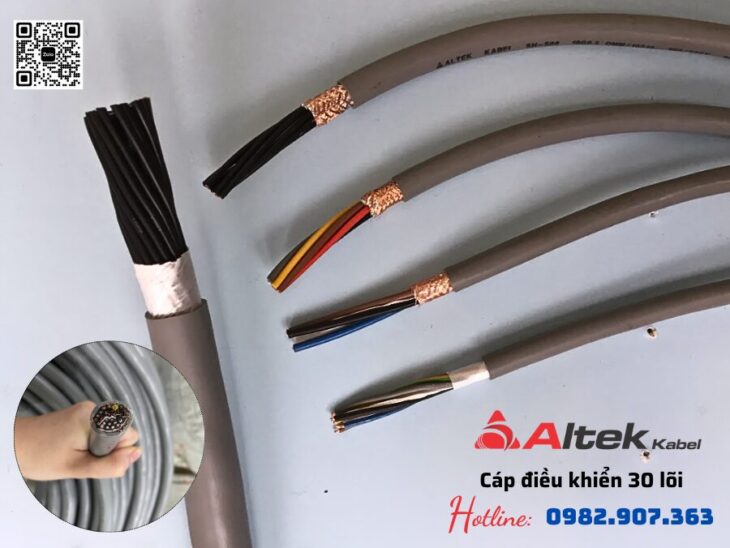 Cáp điều khiển, cáp điện tròn 30 lõi dây đánh số