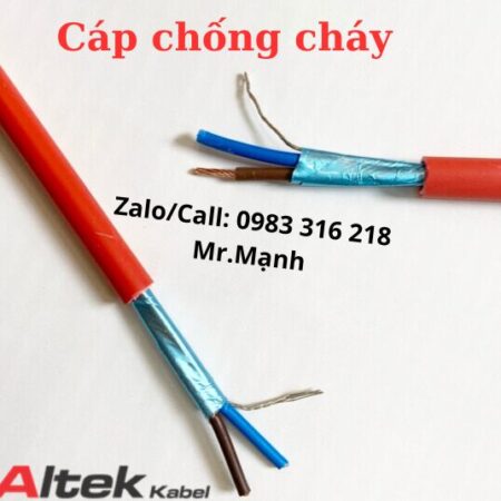 Dây tín hiệu chống cháy 2×10, 2×1.5, 2×2,5 chống nhiễu Altek Kabel