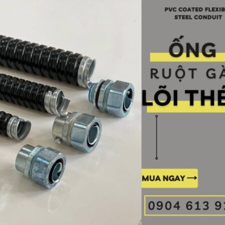 Ống ruột gà lõi thép/ ống kẽm đàn hồi luồn dây điện phi 20 (1/2 inch) Sơn Trà