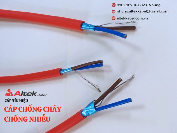 Cáp chống cháy chống nhiễu truyền tín hiệu báo cháy Altek Kabel