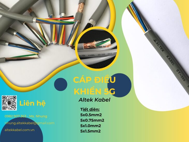 Cáp điều khiển 5 core Altek Kabel đồng mềm