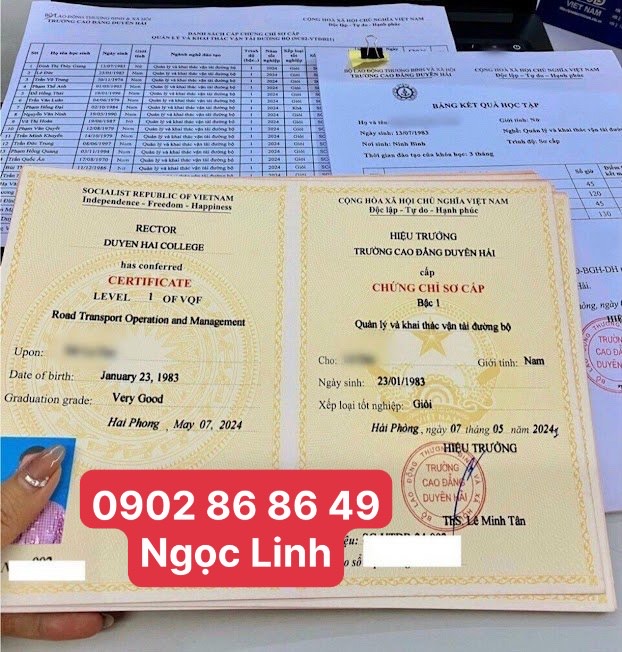 Đào tạo CHỨNG CHỈ SƠ CẤP VẬN TẢI ĐƯỜNG BỘ để đăng ký kinh doanh vận tải, đổi biển vàng