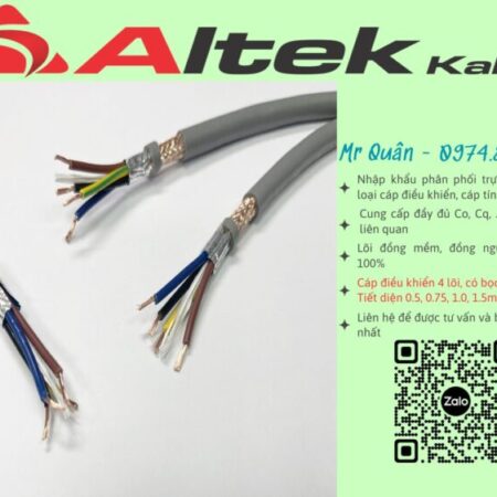 Altek Kabel:Cáp điều khiển 4×1.5 chống nhiễu 2 lớp Altek Kabel:Cáp điều khiển 4×1.5 chống nhiễu 2 lớp