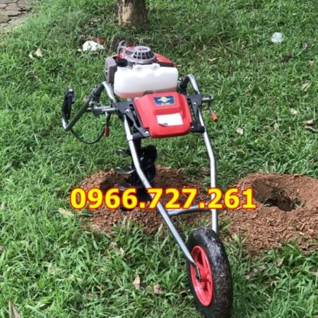 Máy khoan đào hố đất trồng cay có bánh xe di chuyển , máy khoan đất cứng, đất đồi