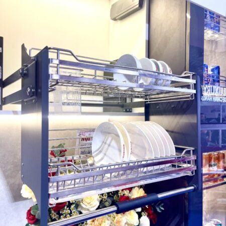 Kệ bát đĩa nâng hạ hiện đại, thông minh, thẩm mỹ TaKing