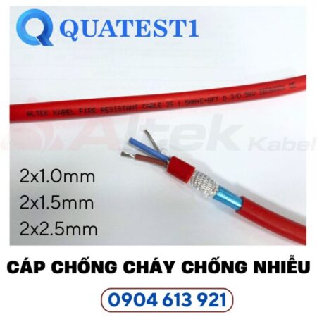 Cáp tín hiệu chống cháy xoắn chống nhiễu 2×1.0 Altek Kabel Cáp tín hiệu chống cháy xoắn chống nhiễu 2×1.0 Altek Kabel