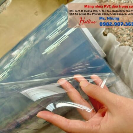 Màng nhựa PVC dẻo trong suốt đa dạng kích thước Màng nhựa PVC dẻo trong suốt đa dạng kích thước