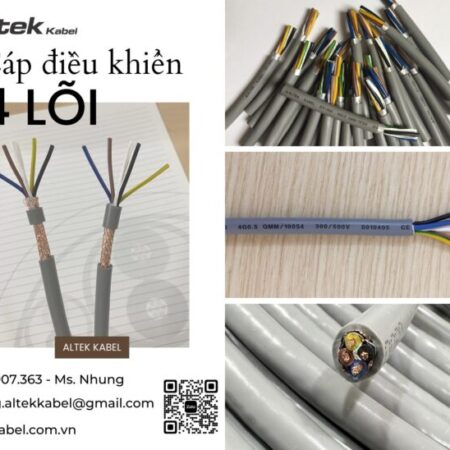 Cáp điều khiển 4 lõi Altek Kabel 4×0.5; 4×0.75; 4×1.0 và 4×1.5 Cáp điều khiển 4 lõi Altek Kabel 4×0.5; 4×0.75; 4×1.0 và 4×1.5