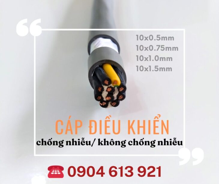 Cáp điều khiển/ cáp tín hiệu 10 lõi 10×0.5mm/10×0.75mm/10×1.0mm/10×1.5mm Altek Kabel