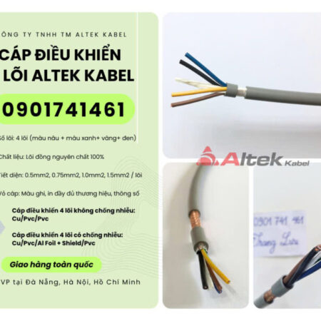 Dây cáp điều khiển 4 lõi chống nhiễu/ không chống nhiễu Altek Kabel Đức Dây cáp điều khiển 4 lõi chống nhiễu/ không chống nhiễu Altek Kabel Đức