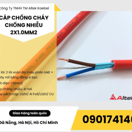 Cáp tín hiệu chống cháy, chống nhiễu 2×1.0mm2 hãng Altek Kabel Đức