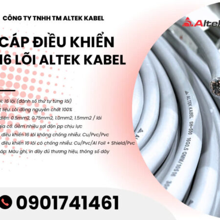 Cáp điện 16 lõi, cáp điều khiển 16 lõi từ 0.5mm – 1.5mm