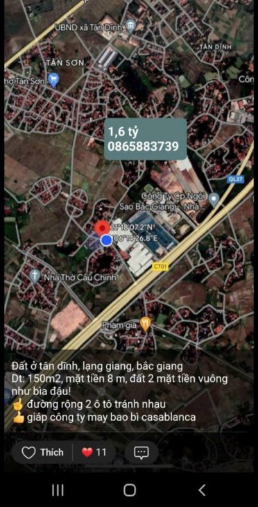 ĐẤT CHÍNH CHỦ – GIÁ TỐT – Vị Trí Đẹp Tại Xã Tân Dĩnh, Huyện Lạng Giang, Tỉnh Bắc Giang