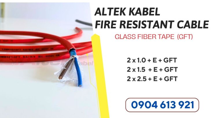 Cáp tín hiệu chống cháy chống nhiễu 2×1.0mm2/2×1.5mm2/2×2.5mm2 Altek Kabel