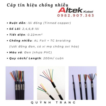 Cáp truyền tín hiệu chống nhiễu 0.22