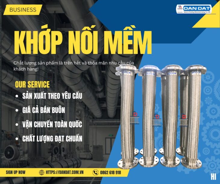 Khớp nối mềm| Khớp nối mềm inox công nghiệp và tầm quan trọng trong hệ thống cơ điện