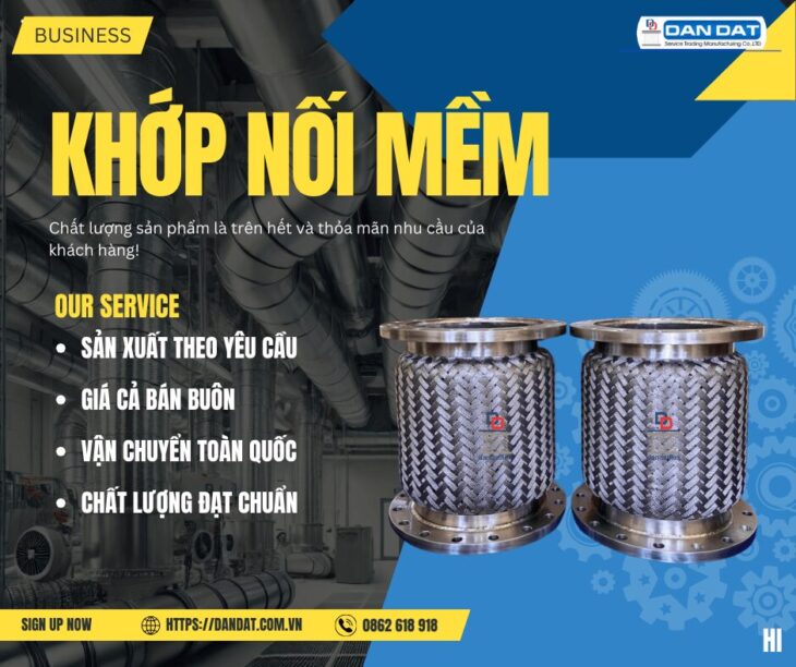 Khớp nối mềm| Khớp nối mềm inox công nghiệp và tầm quan trọng trong hệ thống cơ điện