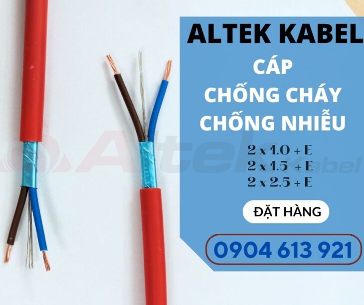 Cáp chống cháy chống nhiễu/ FR Cable Altek Kabel 2x1x16AWG