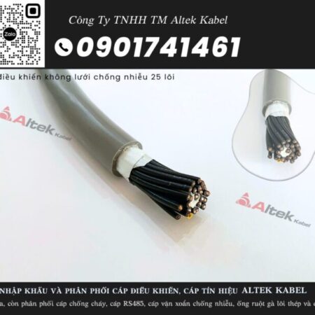 Dây cáp điều khiển không chống nhiễu 25 lõi, tiết diện 0.5/0.75/1.0/1.5 Dây cáp điều khiển không chống nhiễu 25 lõi, tiết diện 0.5/0.75/1.0/1.5