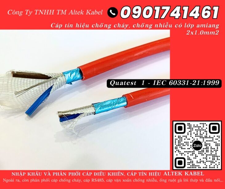Cáp tín hiệu chống cháy, chống nhiễu Thanh Hóa, Nghệ An, Hà Tĩnh, Quảng Bình, Quảng Trị