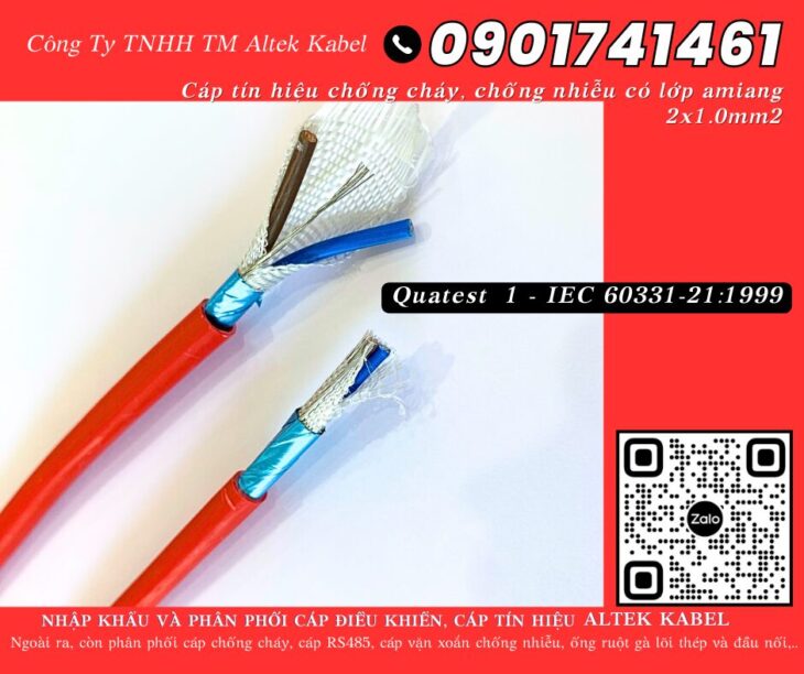 Cáp tín hiệu chống cháy, chống nhiễu Thanh Hóa, Nghệ An, Hà Tĩnh, Quảng Bình, Quảng Trị