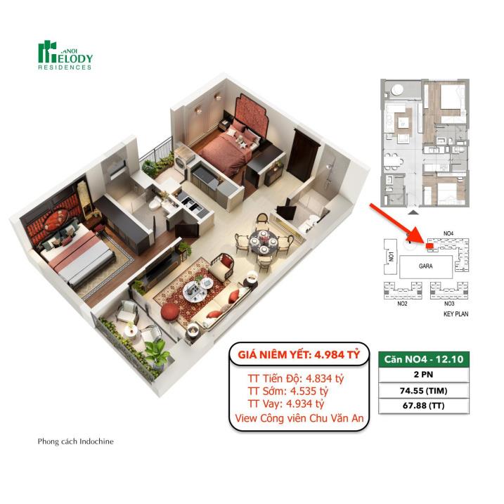 CĂN HIẾM suất ngoại giao giá rẻ 2PN – 3PN HN Melody Linh Đàm, Hoàng Mai HN, CK 9% ký trực tiếp CĐT,