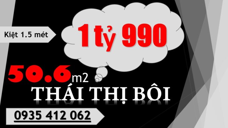 ĐẤT THÁI THỊ BÔI CHỈ 1 TỶ 990 ĐẤT THÁI THỊ BÔI CHỈ 1 TỶ 990