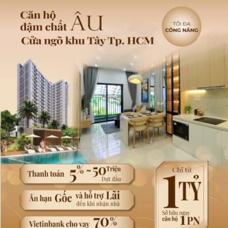 Căn hộ Desstino Centro, mặt tiền Quốc Lộ 1A, thanh toán chỉ 25 triệu/tháng