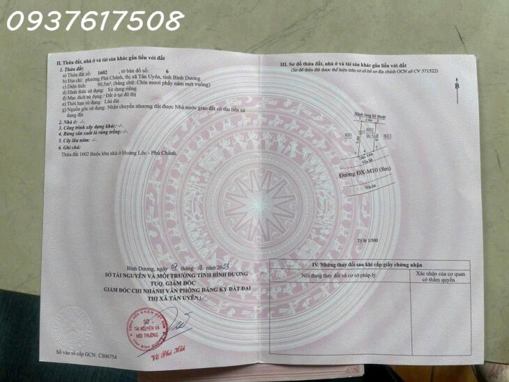 Đất Mặt Tiền Đường ĐX 16m Đối Diện Cổng Trường Học Cấp 1 cấp 2 – P.Phú Chánh, TP. Tân Uyên