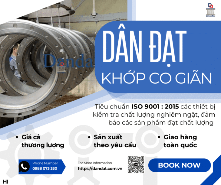 Khớp Nối Giãn Nở Nhiệt Inox, Khớp co giãn cho nồi hơi công nghiệp, Khớp co giãn dùng cho dầu truyền