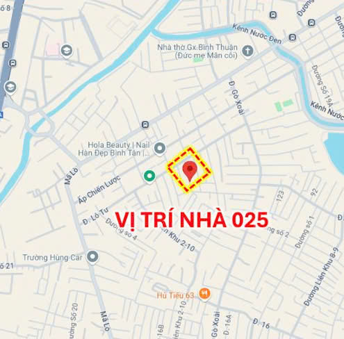CẦN BÁN NHANH NHÀ HẺM 5 M LÔ TƯ BÌNH, HƯNG HÒA A, GIÁP RANH QUẬN TÂN QUÝ 5,3 TỶ