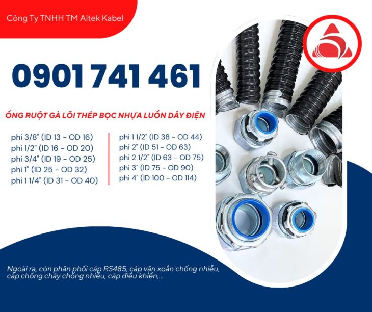 Ống ruột gà lõi thép 1 1/2 inch ( ID 38 – OD 44) Đà Nẵng, Quảng Nam, Quảng Ngãi
