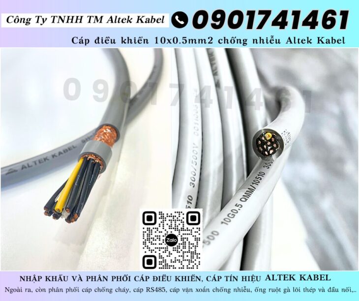 Cáp điều khiển, cáp tín hiệu 10×0.75 Cần Thơ, Long An, Đồng Tháp