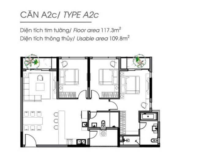 CĂN HỘ 3PN DIAMOND ALNATA