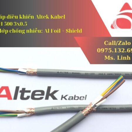 Cáp điều khiển 2 lớp chống nhiễu Altek Kabel 3×0.5mm2 Cáp điều khiển 2 lớp chống nhiễu Altek Kabel 3×0.5mm2