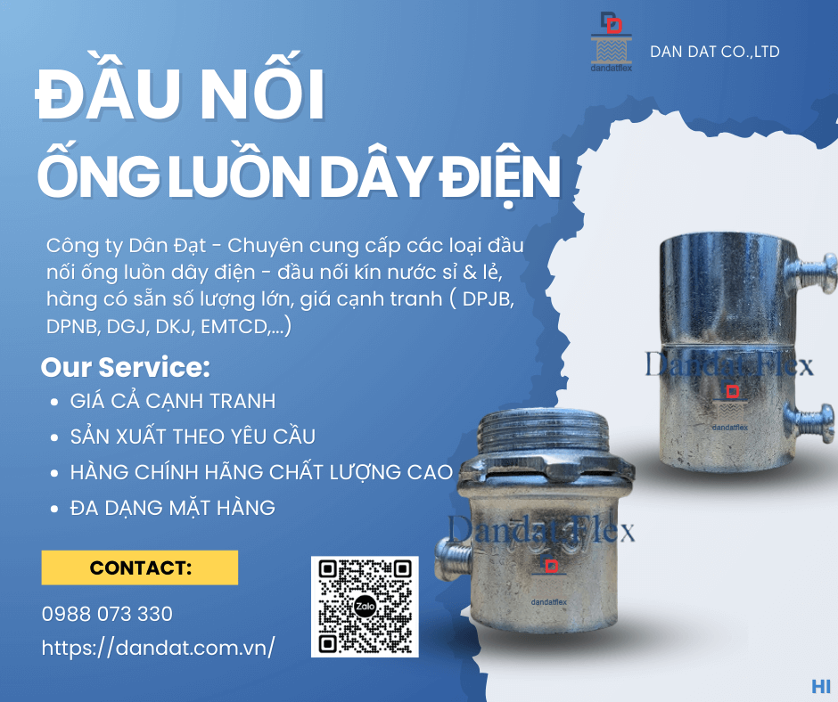 Đầu nối ống luồn dây điện, Phụ kiện ống luồn dây điện, Ống luồn dây điện bọc nhựa bọc lưới inox